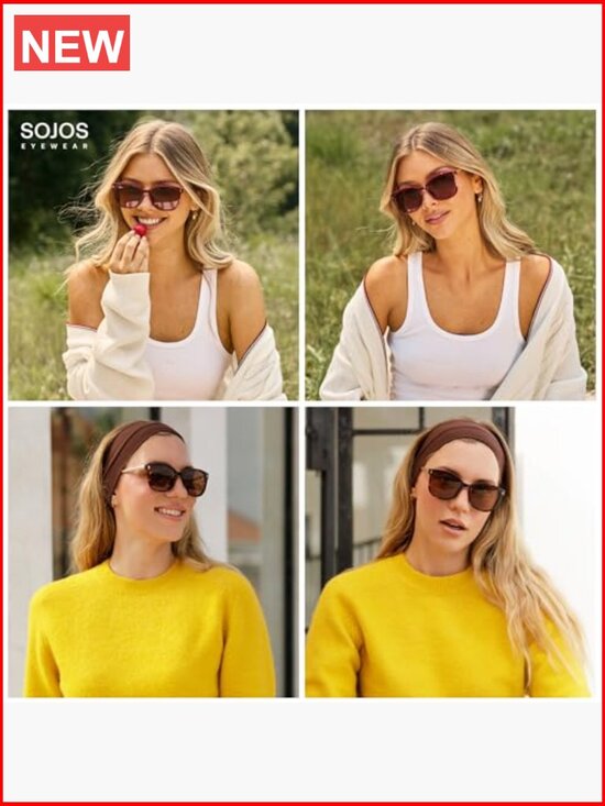 Classic Square Polarized Sunglasses for Women Oversized Retro UV Protection main image 6